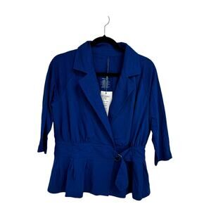 NWT Neon Buddha Cobalt Blue When Im In Tokyo Early Night Jacket Womens Small